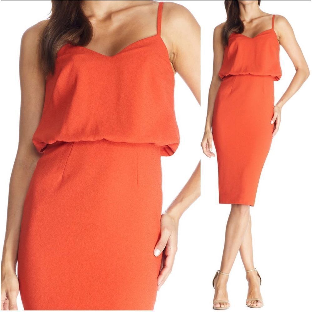 Dress the Population Alondra Blouson Sheath Dress